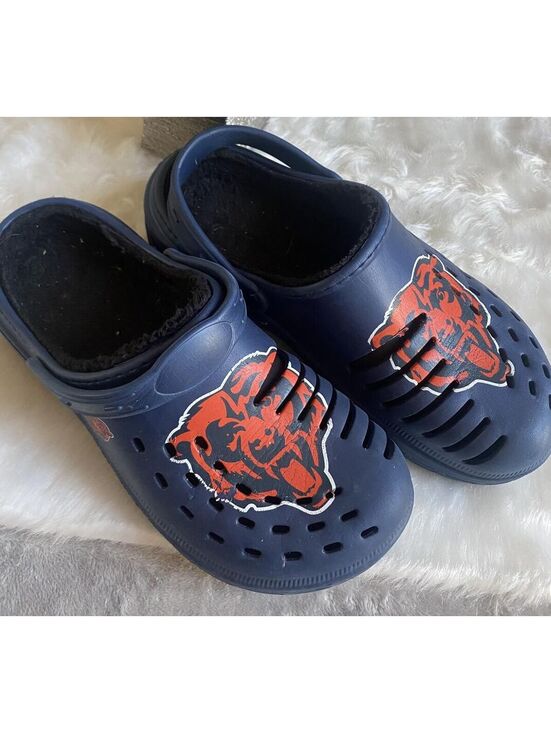 Other - Foco Chicago Bears Navy Blue Fleece Lined Clog Size Small